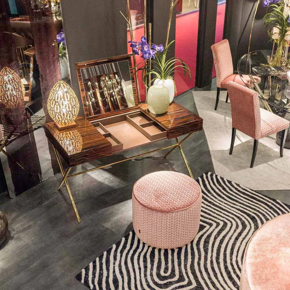 Pouf di design in tessuto Belle 1 Viadurini