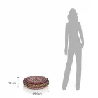 Pouf in Juta e Polistirolo di 2 Diverse Misure - Ruggine Viadurini