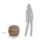 Pouf in Juta e Polistirolo di 2 Diverse Misure - Ruggine Viadurini