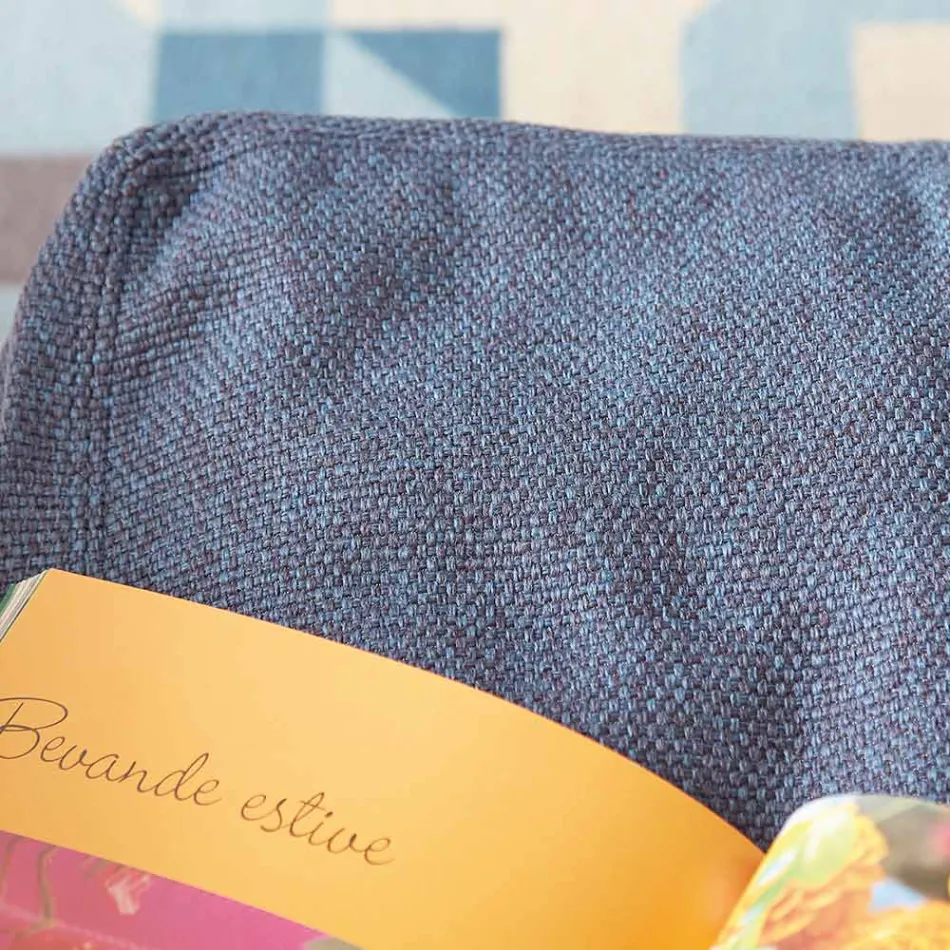 Pouf Morbido Ottomano Rettangolare da Interno ed Esterno in Tessuto - Naemi Viadurini