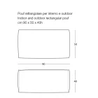 Pouf Morbido Ottomano Rettangolare da Interno ed Esterno in Tessuto - Naemi Viadurini