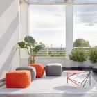 Pouf Morbido Quadrato da Interno ed Esterno in Tessuto Vari Colori - Naemi Viadurini