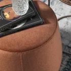 Pouf Morbido Rotondo da Salotto in Velluto Colorato 3 Dimensioni - Evelyne Viadurini