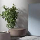 Pouf Morbido Rotondo da Salotto in Velluto Colorato 3 Dimensioni - Evelyne Viadurini