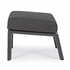 Pouf Poggiapiedi in Tessuto Sfoderabile e Alluminio Verniciato - Nathy Viadurini