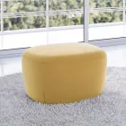 Pouf Poggiapiedi Quadrato Imbottito e Rivestito in Tessuto Made in Italy - Marli Viadurini