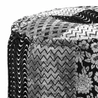 Pouf Rotondo di Design Etnico in Tessuto Patchwork o Velluto – Fibra Viadurini