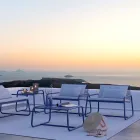 Pouf Tavolino per il Giardino Design in Metallo Colorato Made in Italy - Karol Viadurini