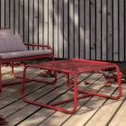 Pouf Tavolino per il Giardino Design in Metallo Colorato Made in Italy - Karol Viadurini