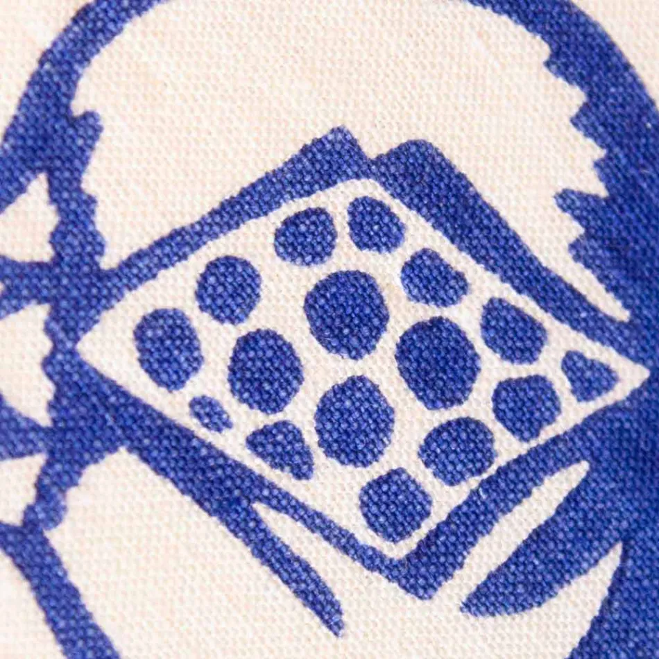 Presine d’Arte Italiana in Puro Lino con Stampa a Mano Pezzo Unico - Marchi Viadurini