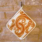 Presine d’Arte Italiana in Puro Lino con Stampa a Mano Pezzo Unico - Marchi Viadurini