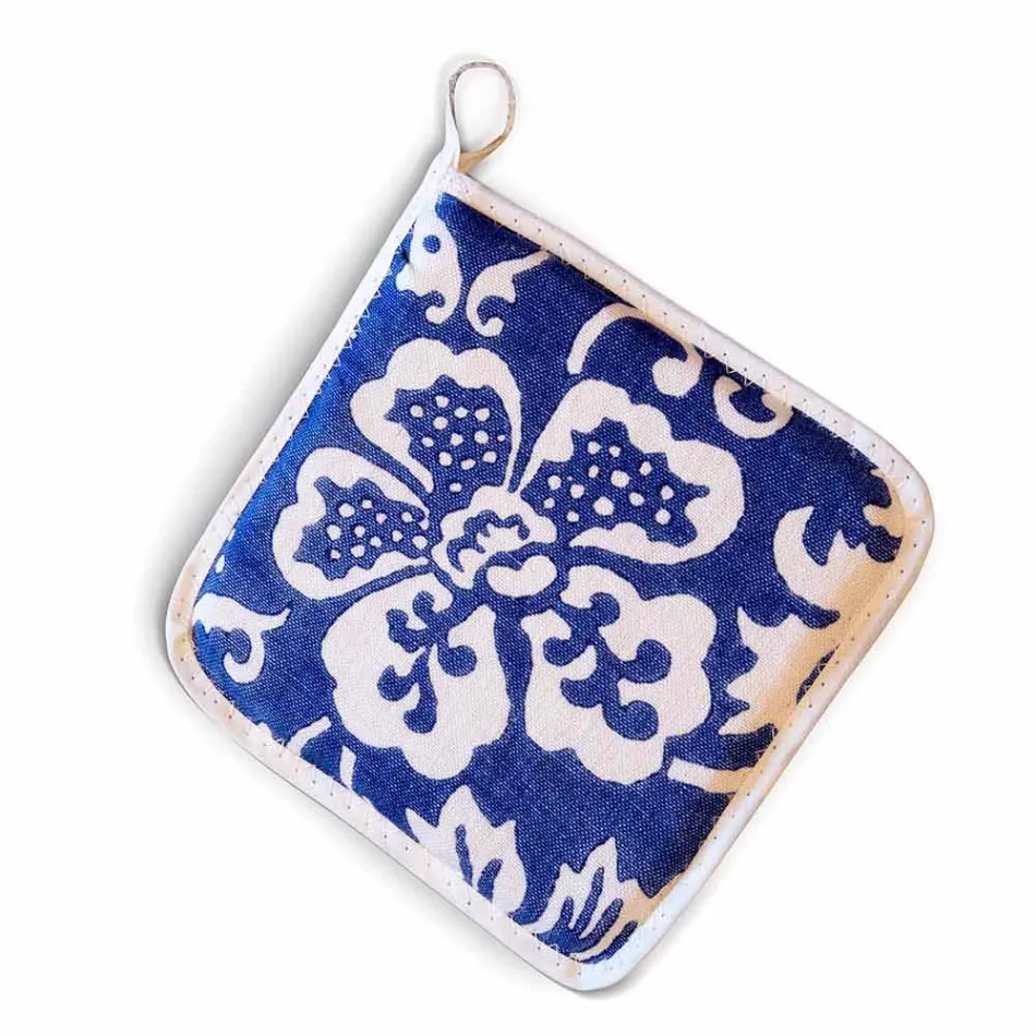 Presine d’Arte Italiana in Puro Lino con Stampa a Mano Pezzo Unico - Marchi Viadurini