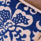 Presine d’Arte Italiana in Puro Lino con Stampa a Mano Pezzo Unico - Marchi Viadurini