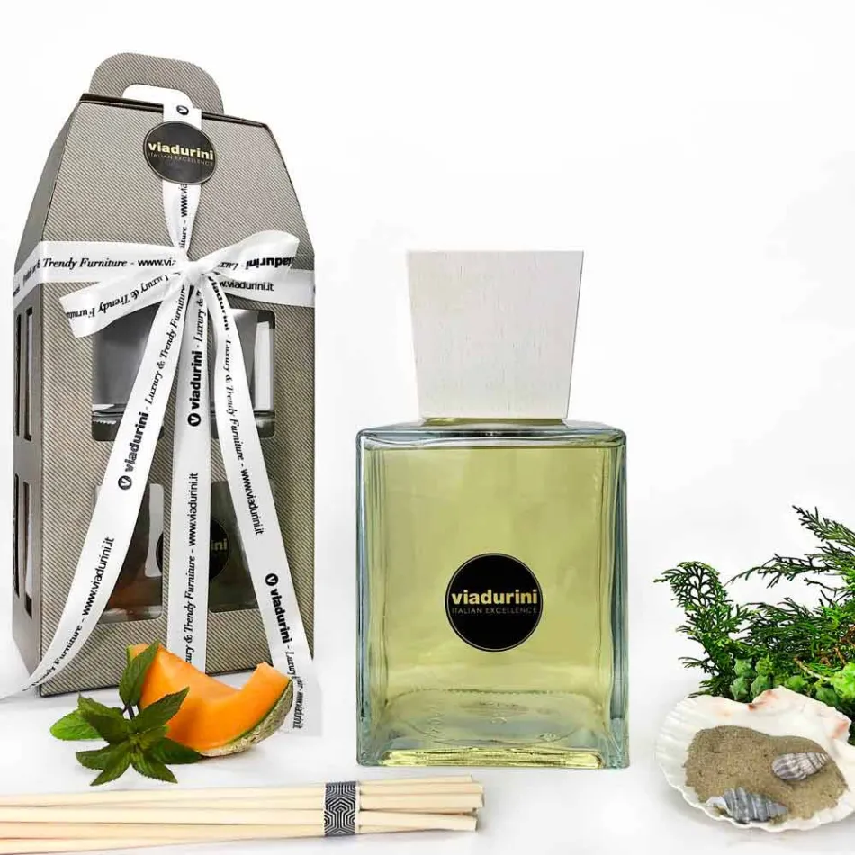 Profumatore Ambiente Acqua Marina 2,5 Lt con Bastoncini - Essenzadiportofino Viadurini