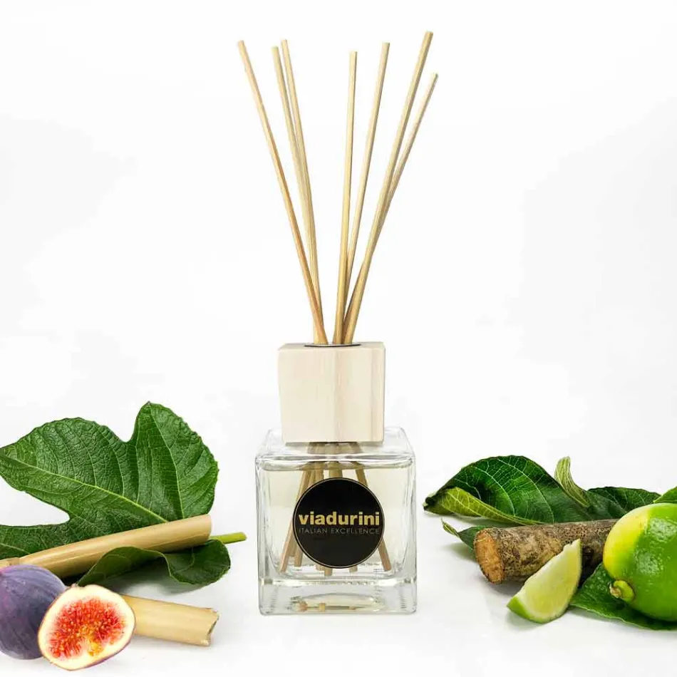 Profumatore Ambiente Fragranza Bamboo Lime 200 ml con Bastoncini - Ariadicapri Viadurini