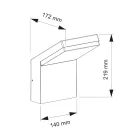Proiettore Applique da Esterno LED 18W in Alluminio Bianco o Nero - Nerea Viadurini