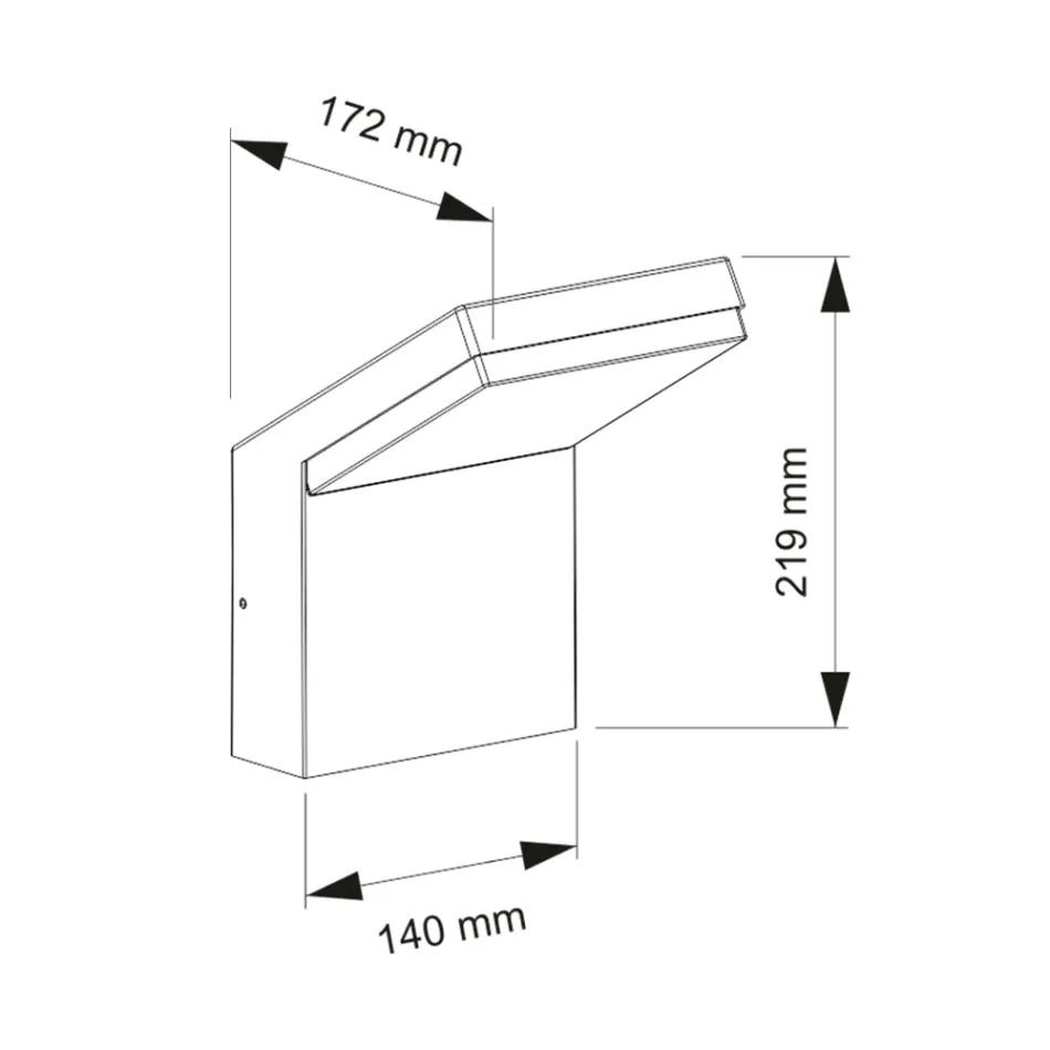 Proiettore Applique da Esterno LED 18W in Alluminio Bianco o Nero - Nerea Viadurini