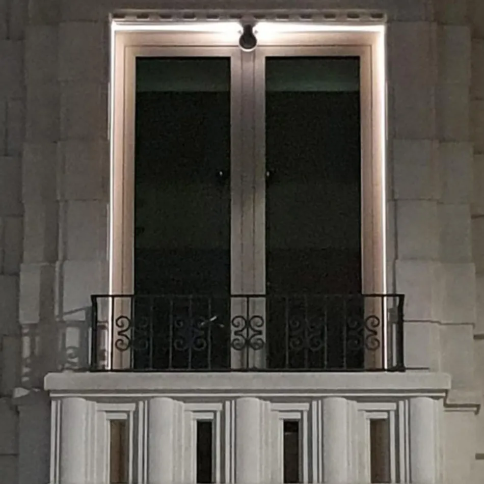 Proiettore Faretto Led 5W da Esterno in Alluminio Finitura Grigia - Dayane Viadurini