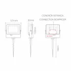 Proiettore Faretto Led da Esterno in Alluminio Corten 4 Pezzi - Celeste Viadurini