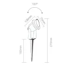 Proiettore Faretto Led da Esterno in Alluminio Nero Opaco 4 Pezzi - Oliver Viadurini