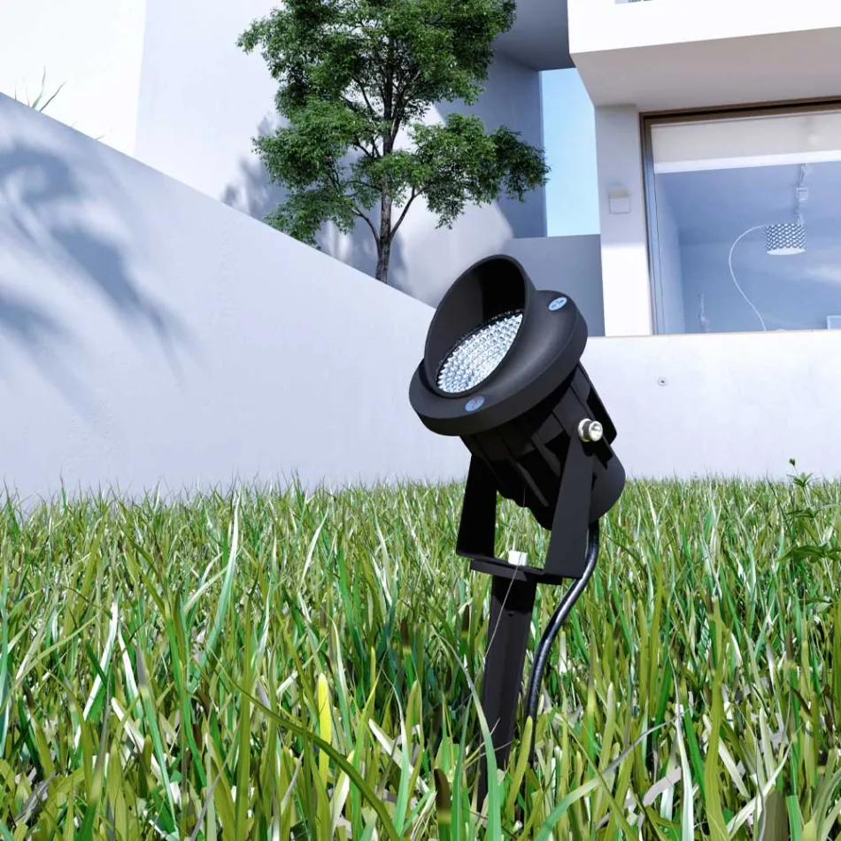 Proiettore Faretto Led da Incasso in Alluminio Nero Opaco 4 Pezzi - Obrina Viadurini