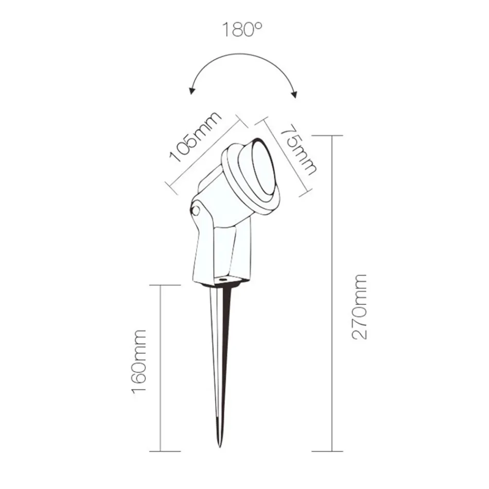 Proiettore Faretto Led da Incasso in Alluminio Nero Opaco 4 Pezzi - Obrina Viadurini