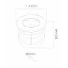 Proiettore Faretto Rotondo con Led da Esterno in Acciaio Inox - Dakota Viadurini