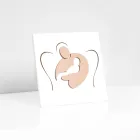 Quadretto che Raffigura il Dolce Abbraccio Inciso a Laser Made in Italy - Angelica Viadurini