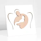 Quadretto che Raffigura il Dolce Abbraccio Inciso a Laser Made in Italy - Angelica Viadurini