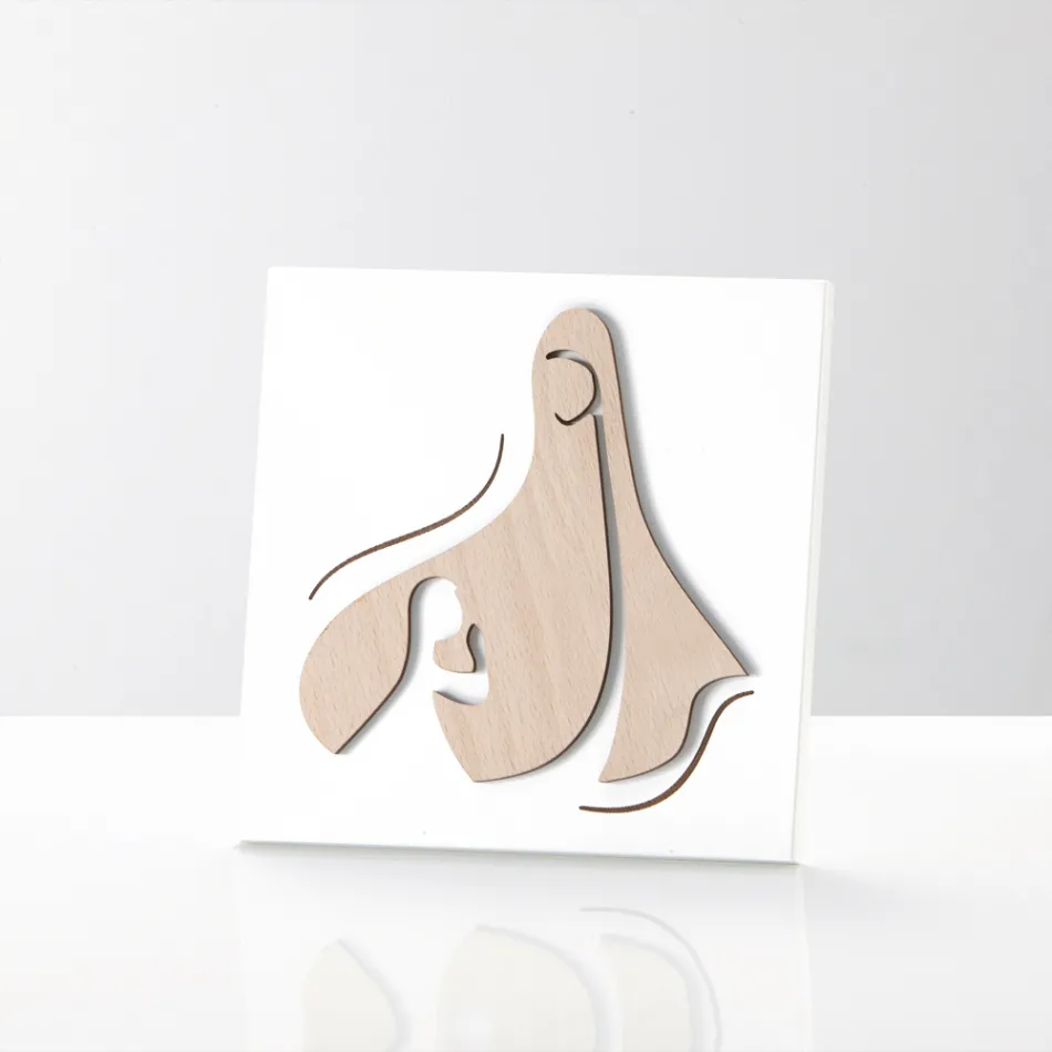 Quadretto con Scena Sacra Apparizione dell'Angelo alla Madonna Made in Italy - Babuska Viadurini