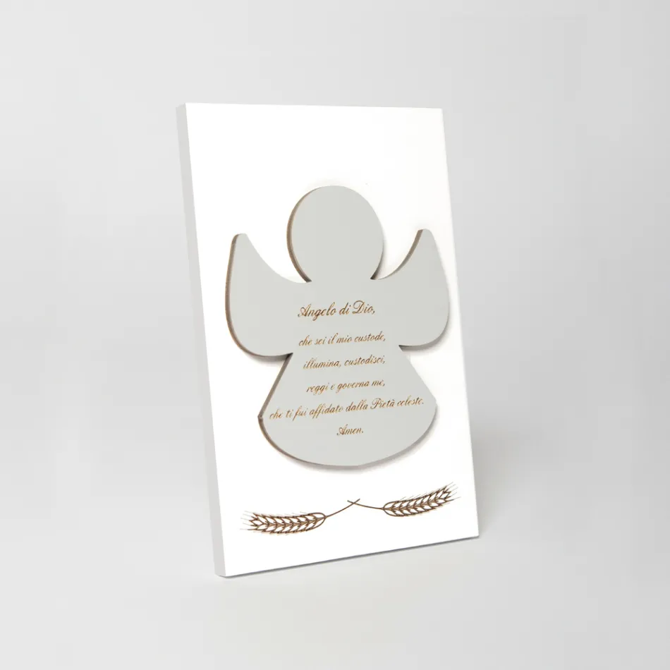 Quadretto Inciso a Laser di un Angioletto Beato Made in Italy - Alain Viadurini