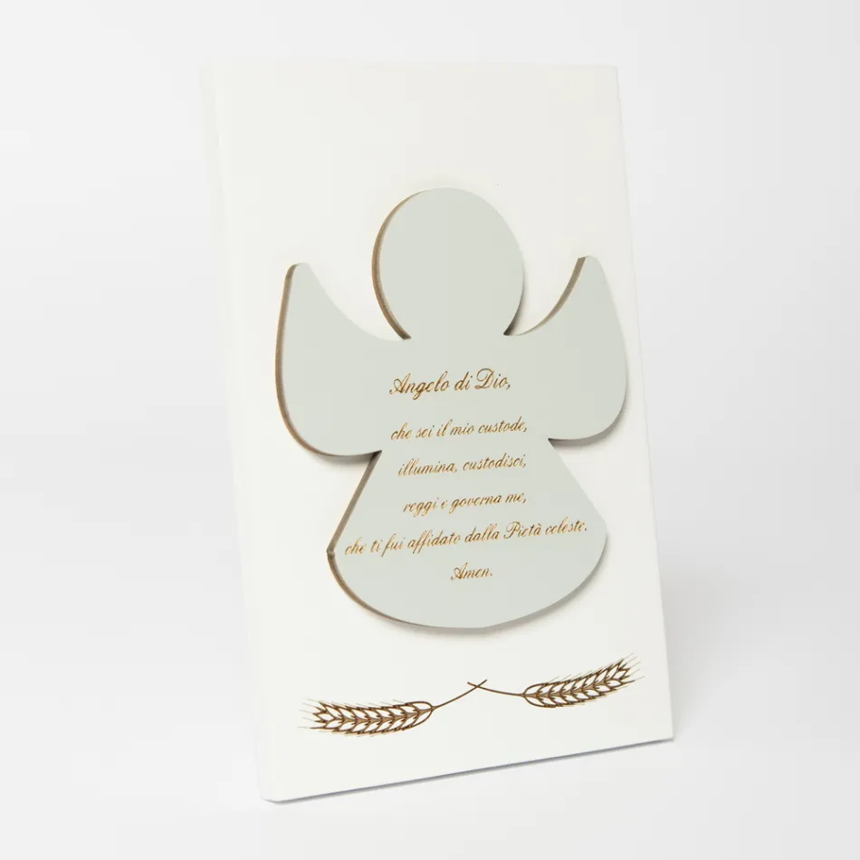 Quadretto Inciso a Laser di un Angioletto Beato Made in Italy - Alain Viadurini