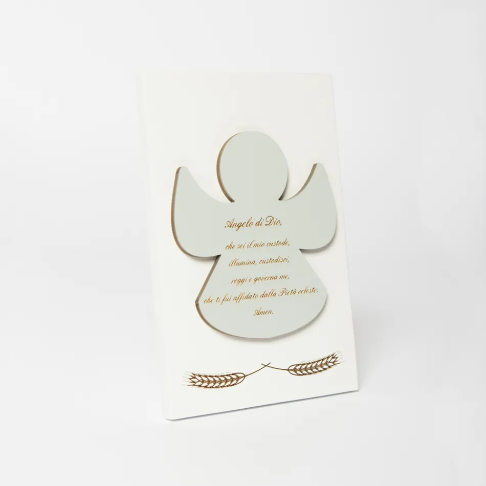 Quadretto Inciso a Laser di un Angioletto Beato Made in Italy - Alain Viadurini