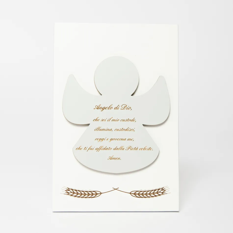 Quadretto Inciso a Laser di un Angioletto Beato Made in Italy - Alain Viadurini