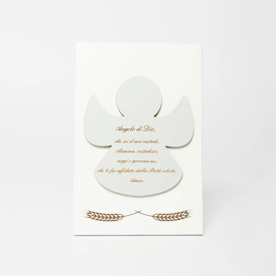 Quadretto Inciso a Laser di un Angioletto Beato Made in Italy - Alain Viadurini