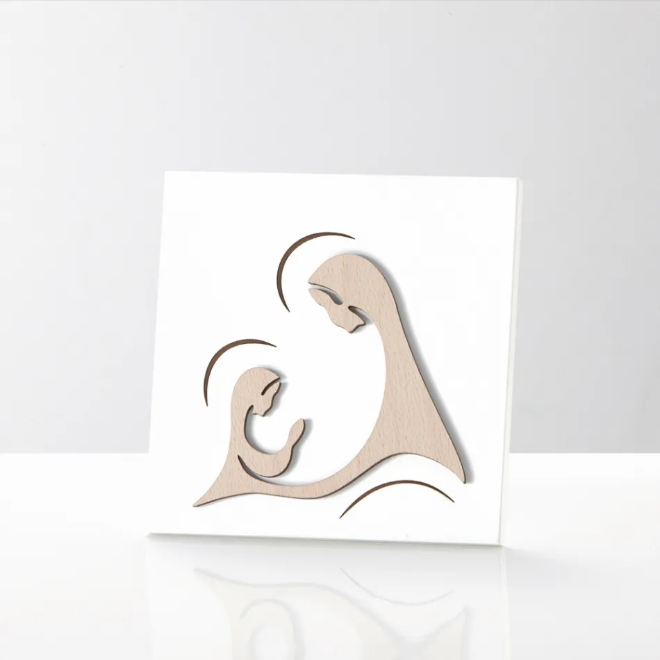 Quadretto Raffigurante Apparizione dell'Arcangelo alla Madonna Made in Italy - Abu Viadurini