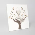 Quadretto Realizzato con Incisione Laser di Ulivo e Ostia Made in Italy - Joel Viadurini