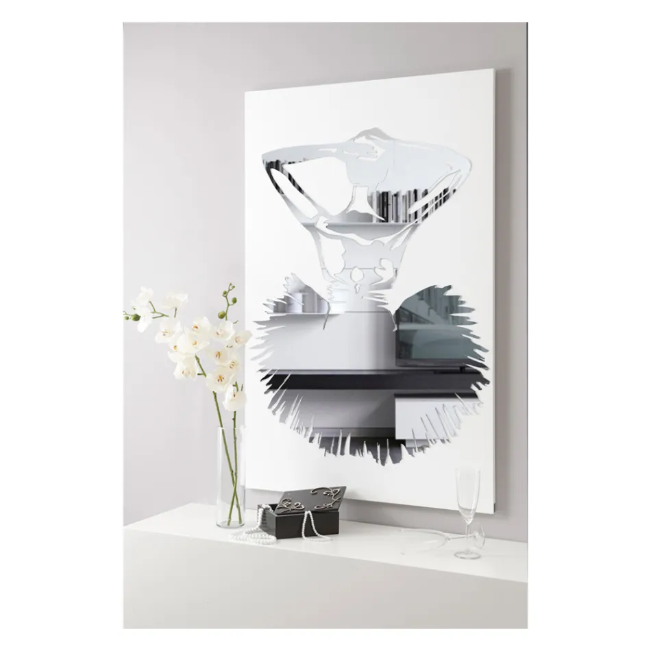 Quadro con Decoro a Specchio di Danzatrice Made in Italy - Evie Viadurini