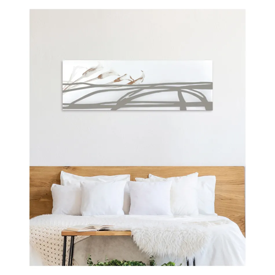 Quadro con Forme Astratte Realizzato con il Laser Made in Italy - Grace Viadurini