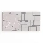 Quadro con Rosa e Forme Geometriche Realizzato in Laser Made in Italy - Rin Viadurini