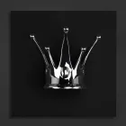 Quadro da Parete Moderno in Legno e Resina Realizzato in Italia - Corona Viadurini