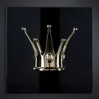 Quadro da Parete Moderno in Legno e Resina Realizzato in Italia - Corona Viadurini