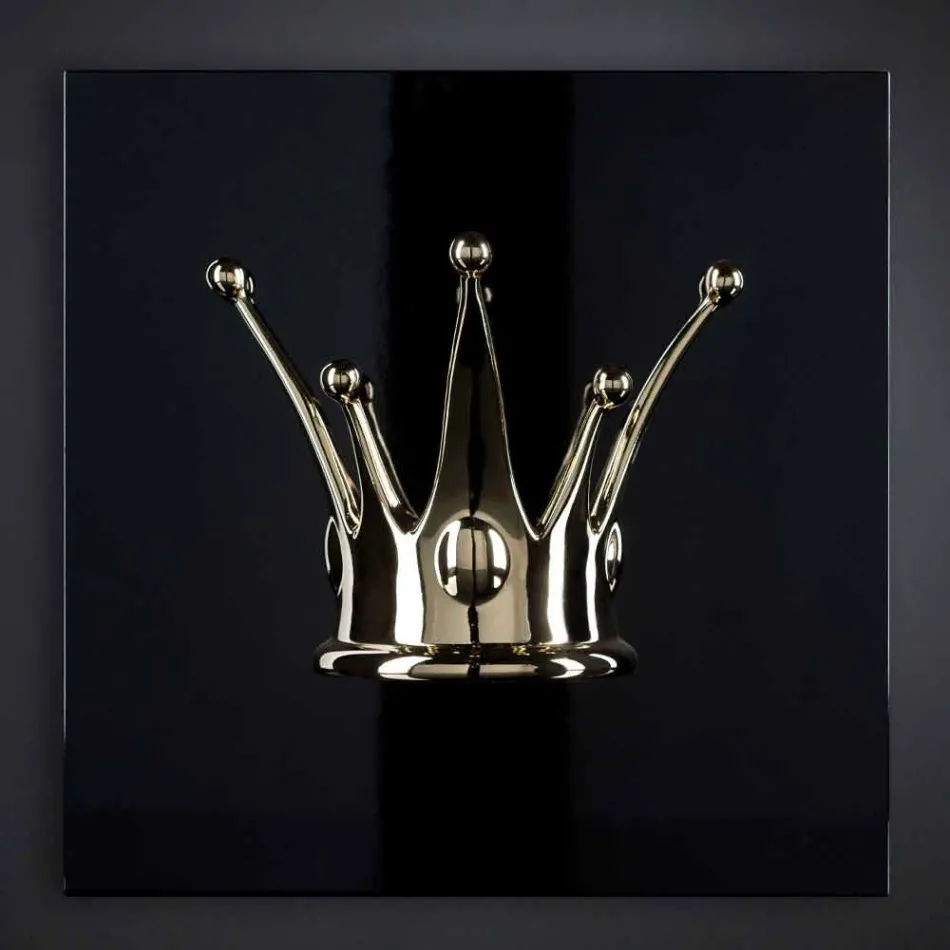 Quadro da Parete Moderno in Legno e Resina Realizzato in Italia - Corona Viadurini