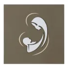 Quadro della Madonna con Bambino Inciso a Laser Made in Italy - Bashira Viadurini