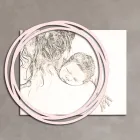 Quadro in Legno con Stampa di Donna con Bambino Made in Italy - Taiwan Viadurini