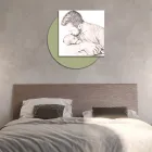 Quadro in Legno con Stampa di Padre che Bacia il Figlio Made in Italy - Belgio Viadurini