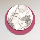 Quadro in Legno con Stampa di una Famiglia Unita Made in Italy - Canada Viadurini