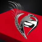 Quadro Moderno Artigianale in Legno, Acciaio e Resina Made in Italy - Occhio Viadurini