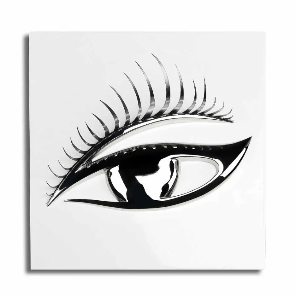 Quadro Moderno Artigianale in Legno, Acciaio e Resina Made in Italy - Occhio Viadurini