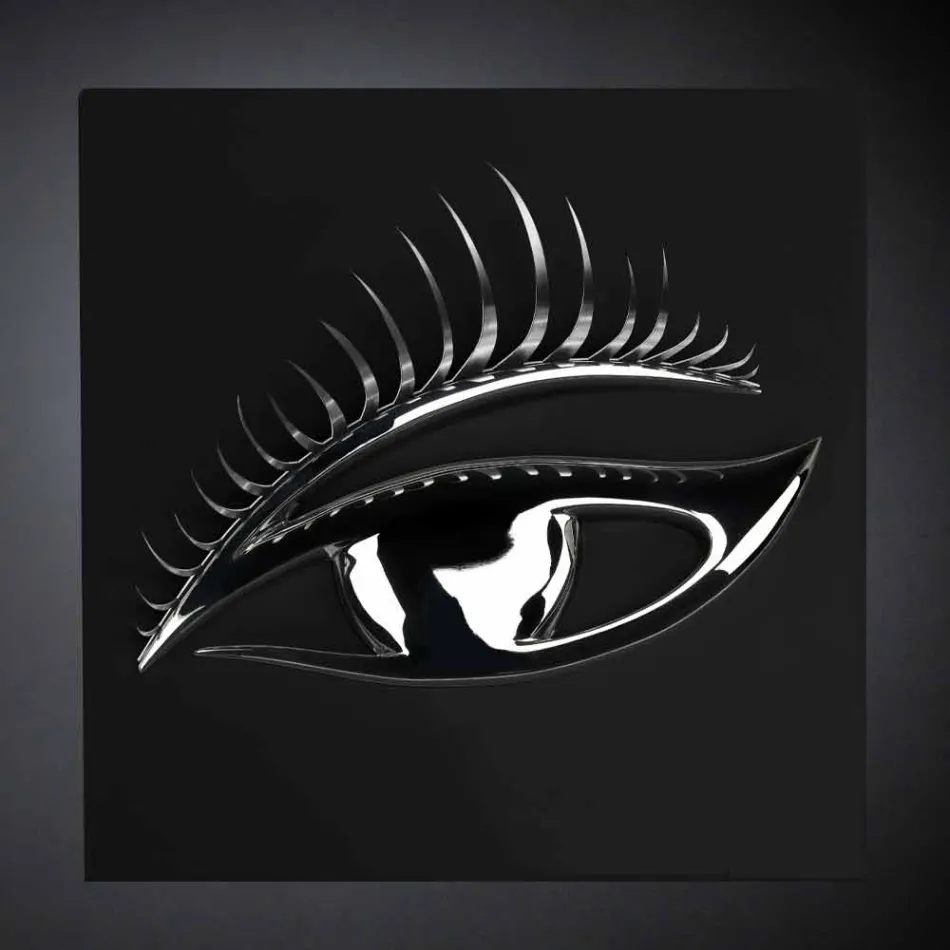 Quadro Moderno Artigianale in Legno, Acciaio e Resina Made in Italy - Occhio Viadurini